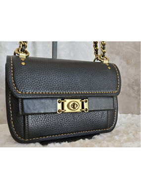 Coach 1941 Troupe Crossbody Chain Bag Black EUC